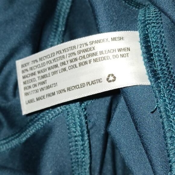 All In Motion Womens XS Power Waist High Rise Capri Leggings Teal Athletic - Picture 8 of 8